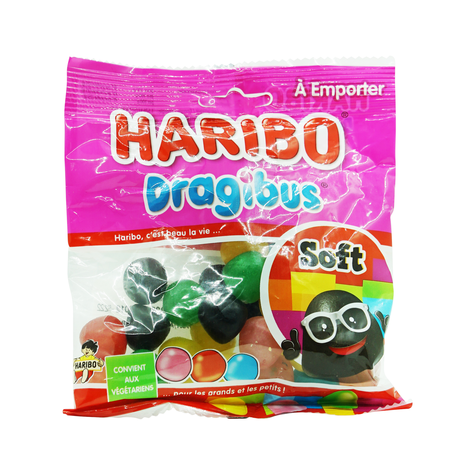 Soft gummy mixed fruit flavor Dragibus Gummy candies: the soft colo