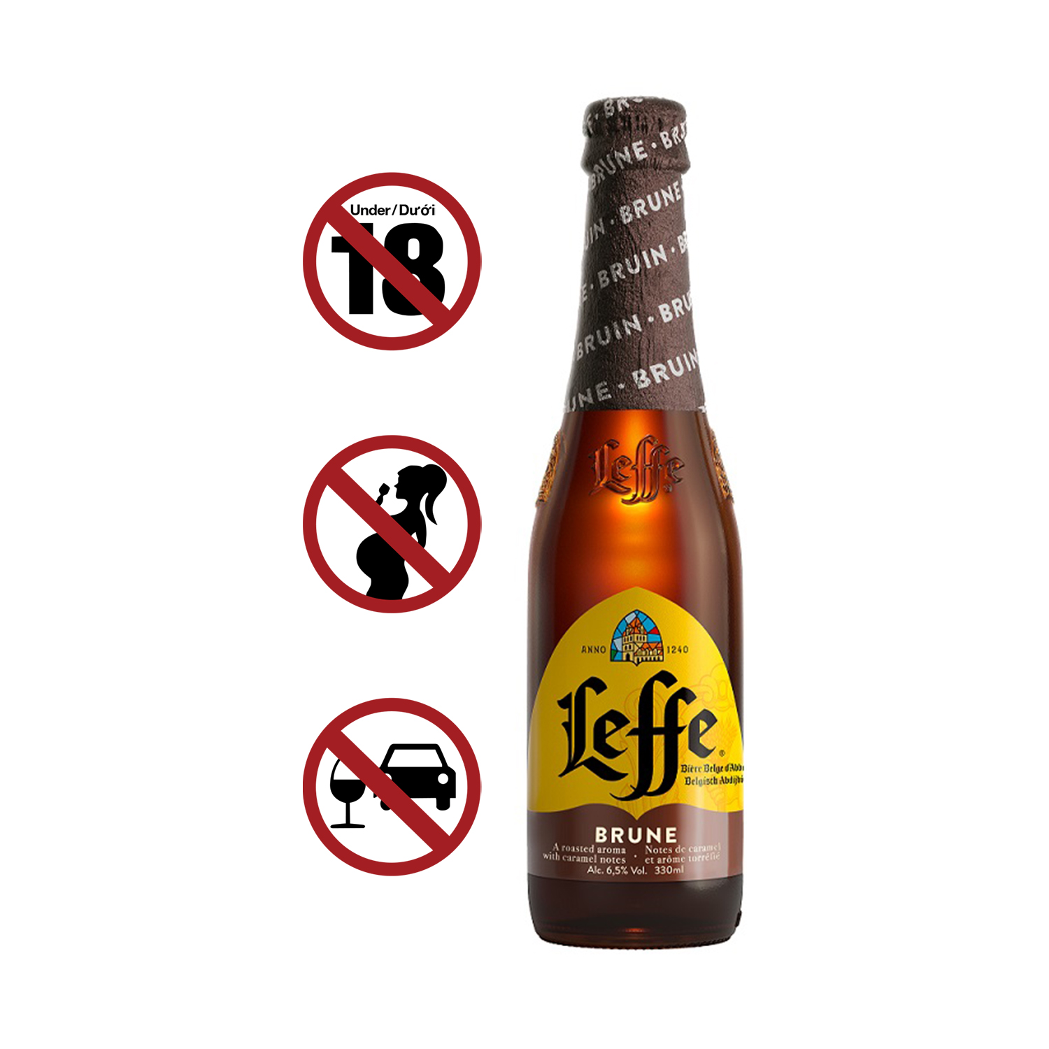 Leffe Brown Beer 6.5% Bottle (330ml)