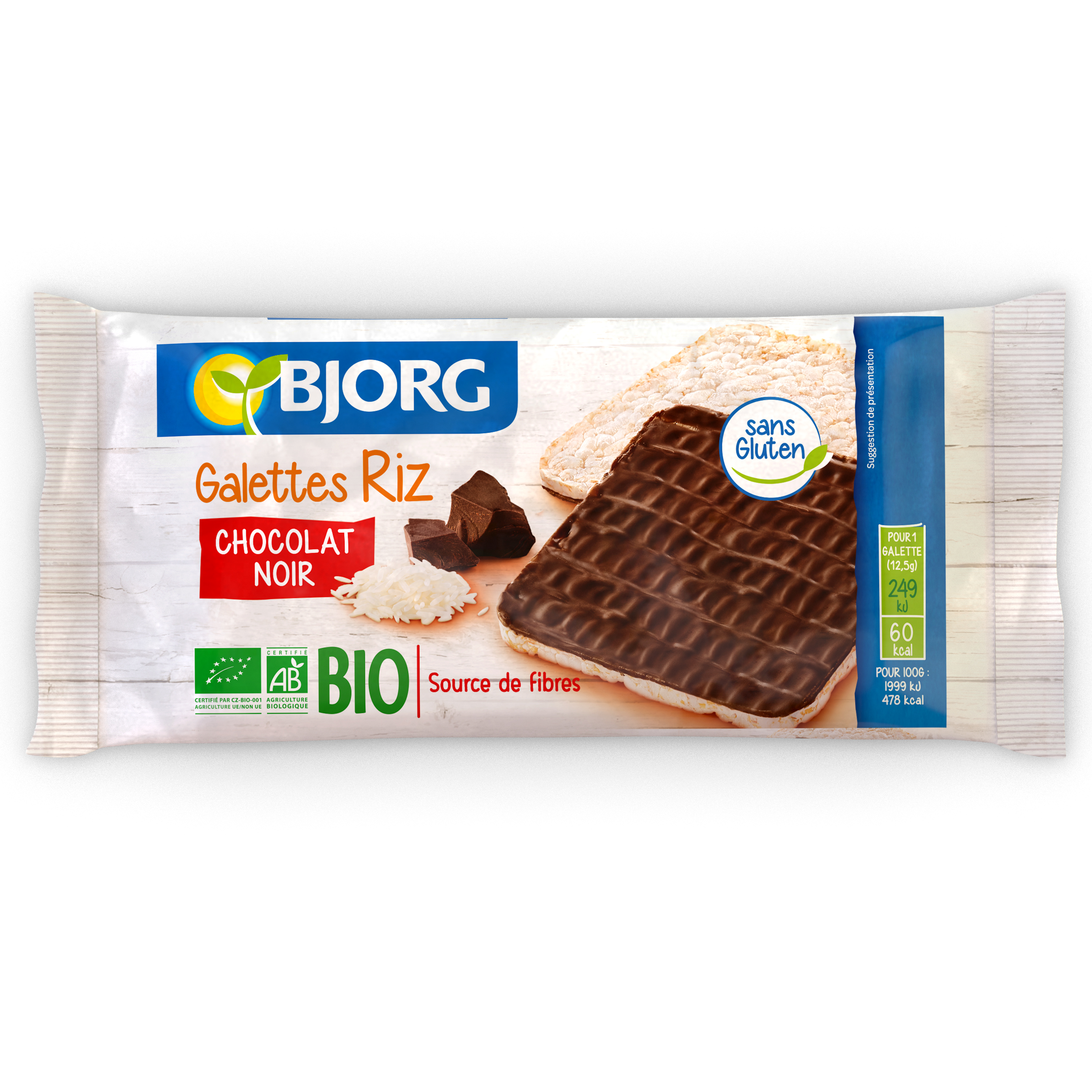 Bjorg Dark Chocolate Rice Crackers Bio 100g