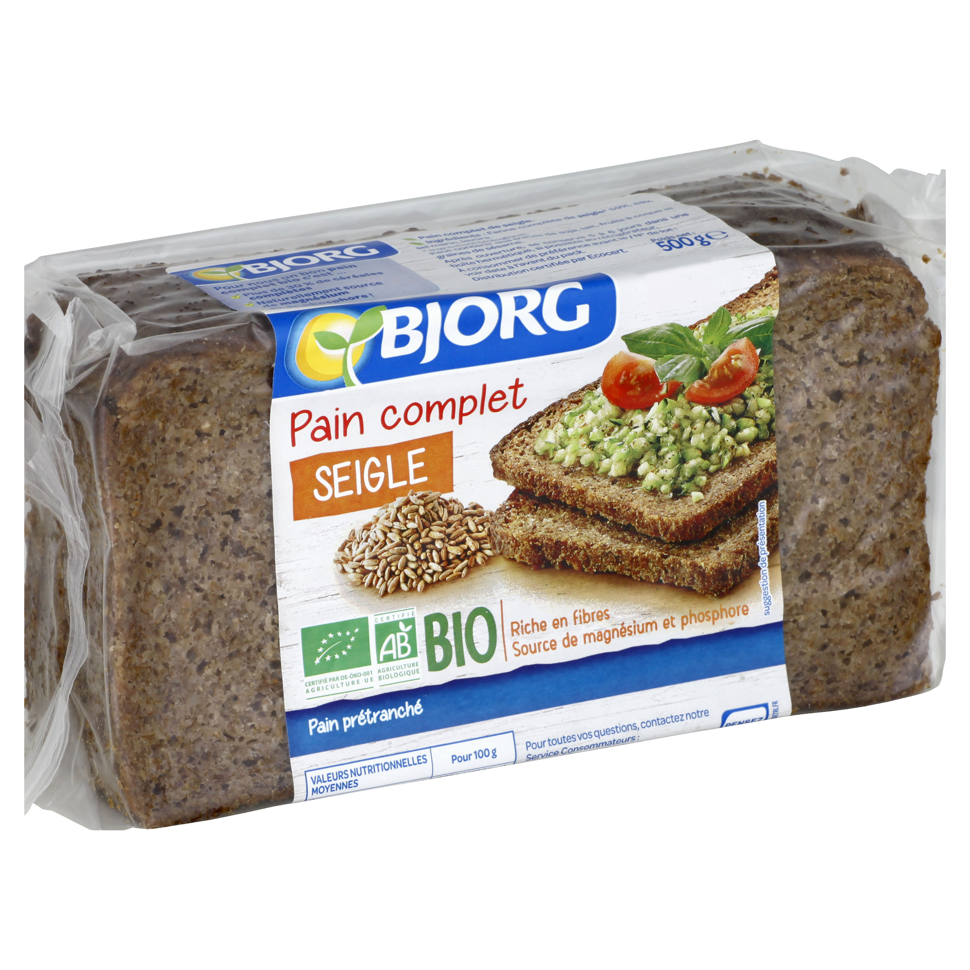Bjorg Organic Rye Bread (500g)