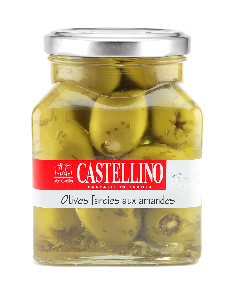 Castellino Green Olives Stuffed with Almonds (280g)