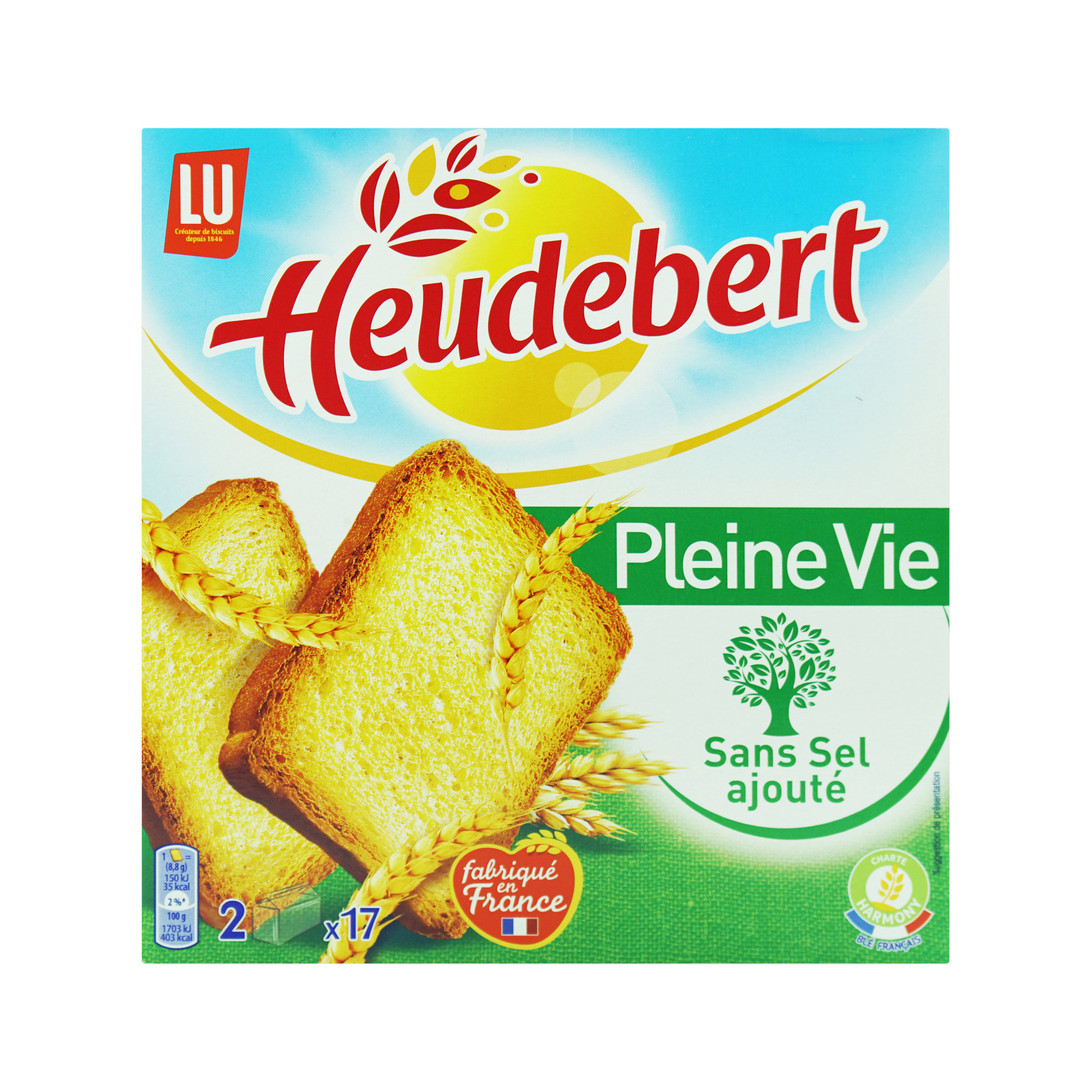 LU Heudebert Toast Pleine Vie Salt Free (300g)