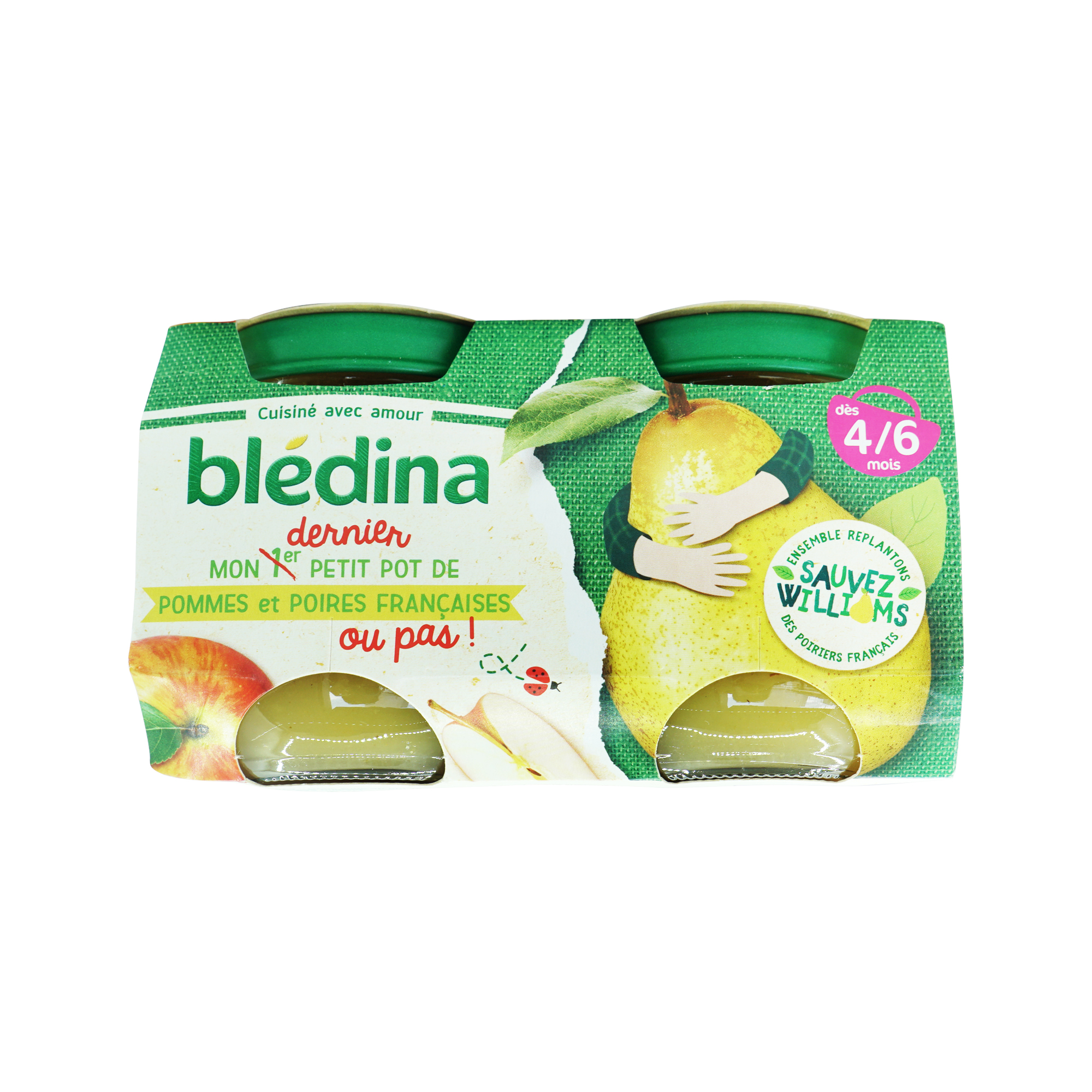 Bledina Apple Pear from 4-6 months (4x130g)