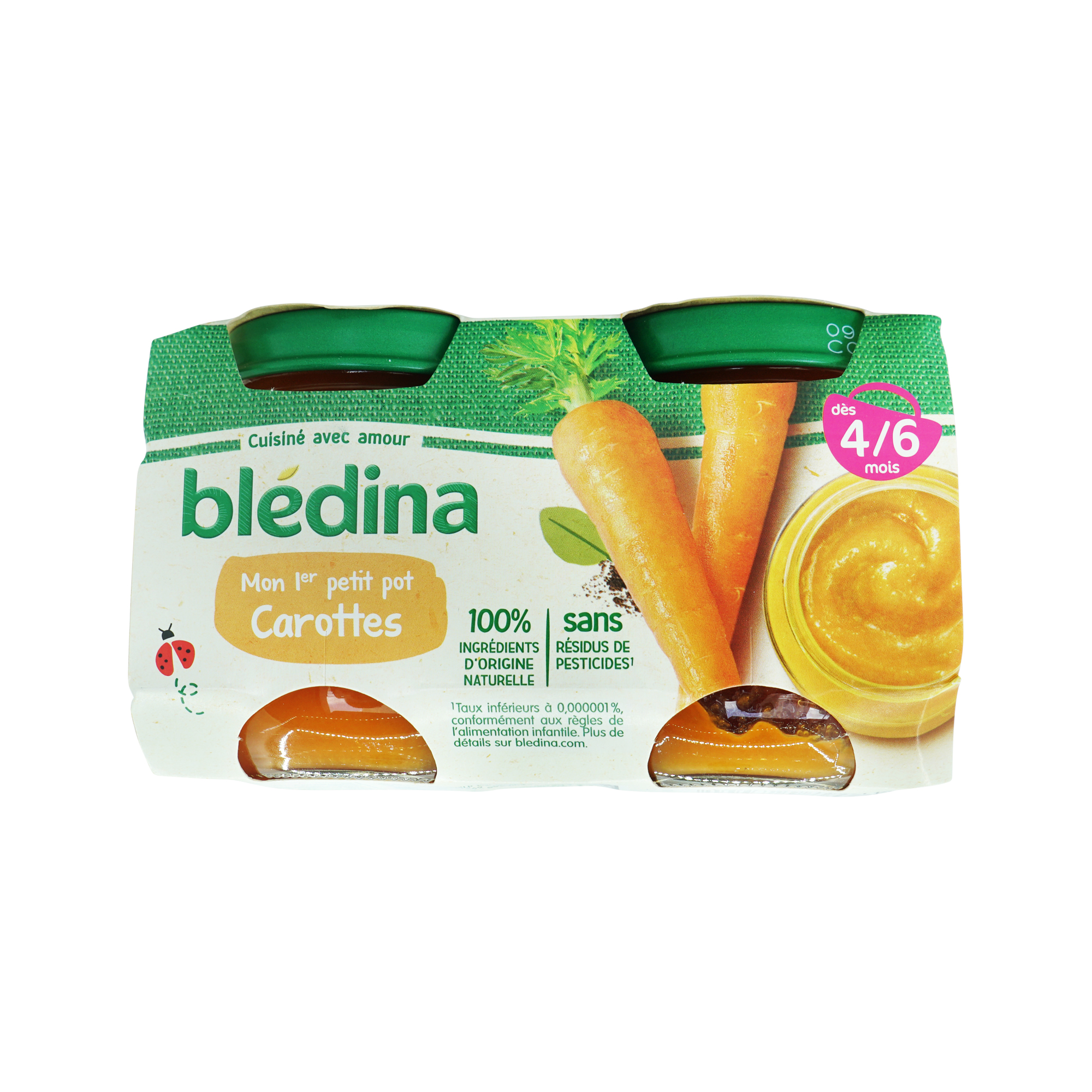 Bledina 1st Potty Carrot 4-6 Months (2x130g)