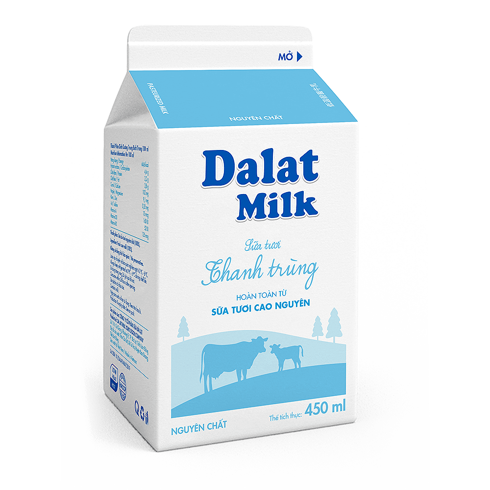 DalatMilk Pasteurized Milk (450ml)