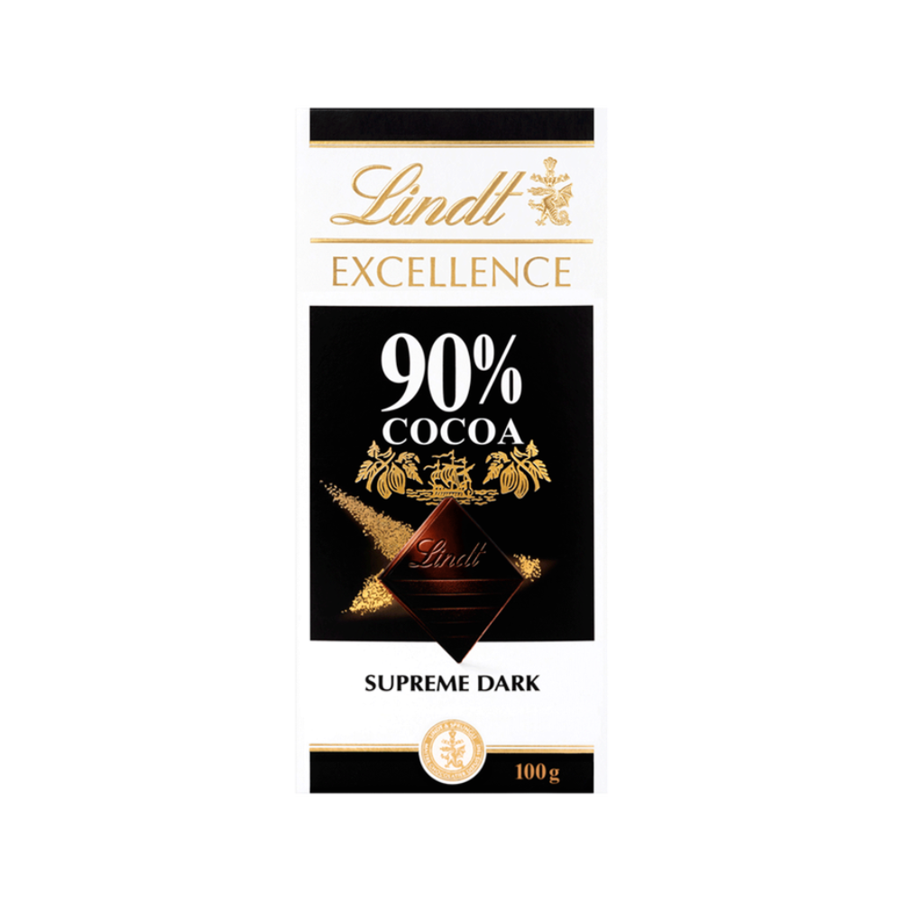 Lindt Excellence Dark 90% Chocolate Tablet (100g)