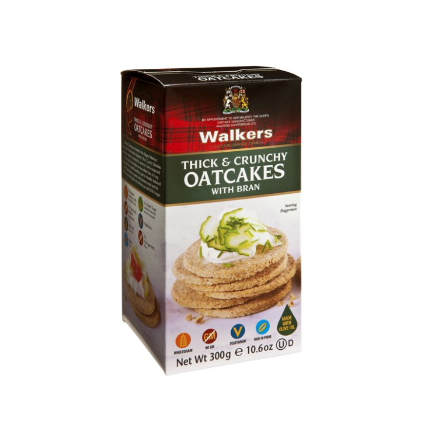Walkers Thick Crunchy Oatcakes W/ Bran 300g