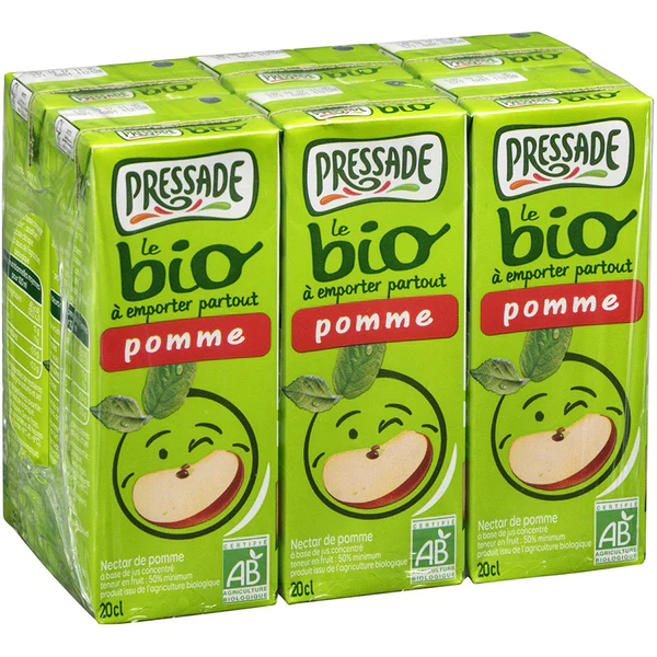 Pressade Organic Apple Nectar Juice (6x200ml)