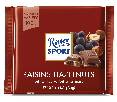 Ritter Sport Raisins & Hazelnuts 100g