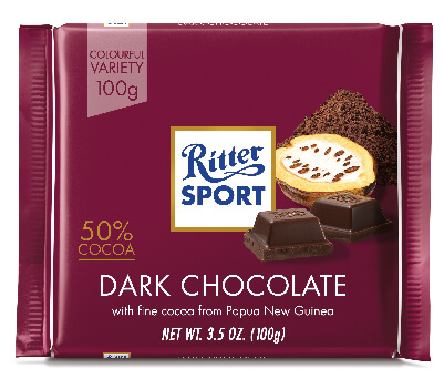 Ritter Sport Dark Chocolate 50% cacao 100g