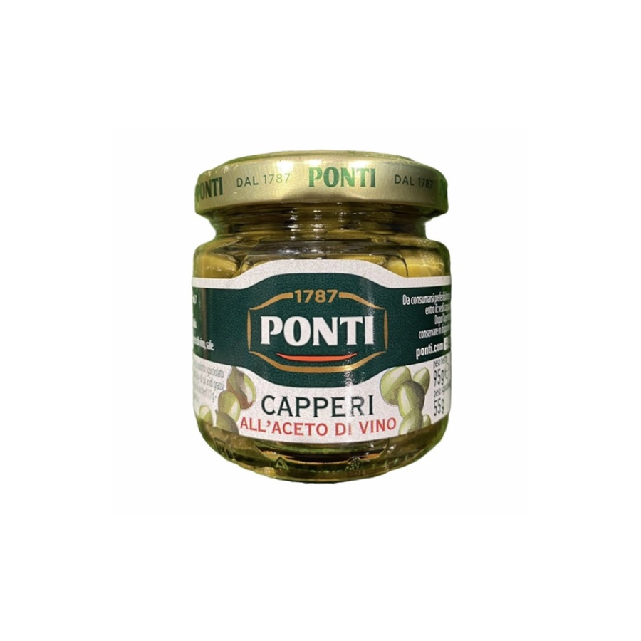 Ponti Capers in Wine Vinegar 95g
