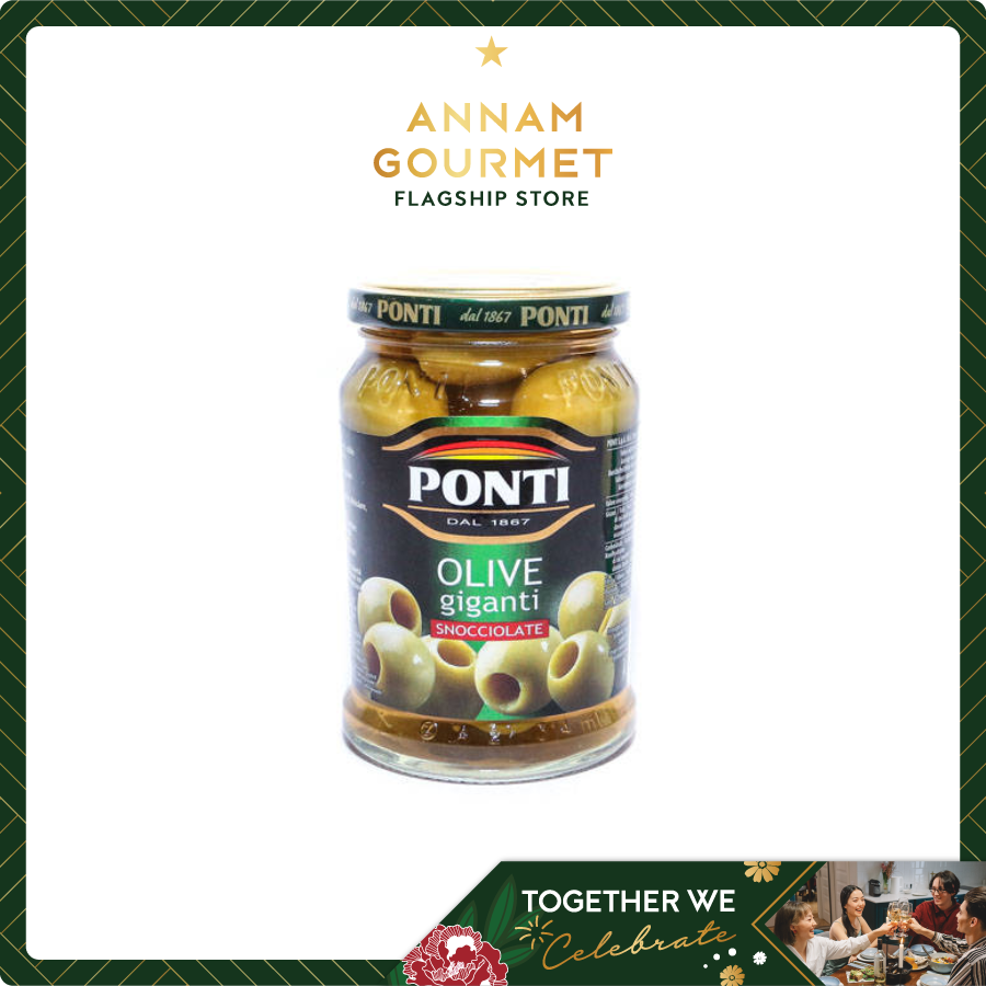 Ponti Pitted Green Olives 290g