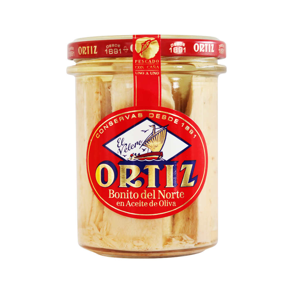 Ortiz - White Tuna In Olive Oil, Glass Jar 220g