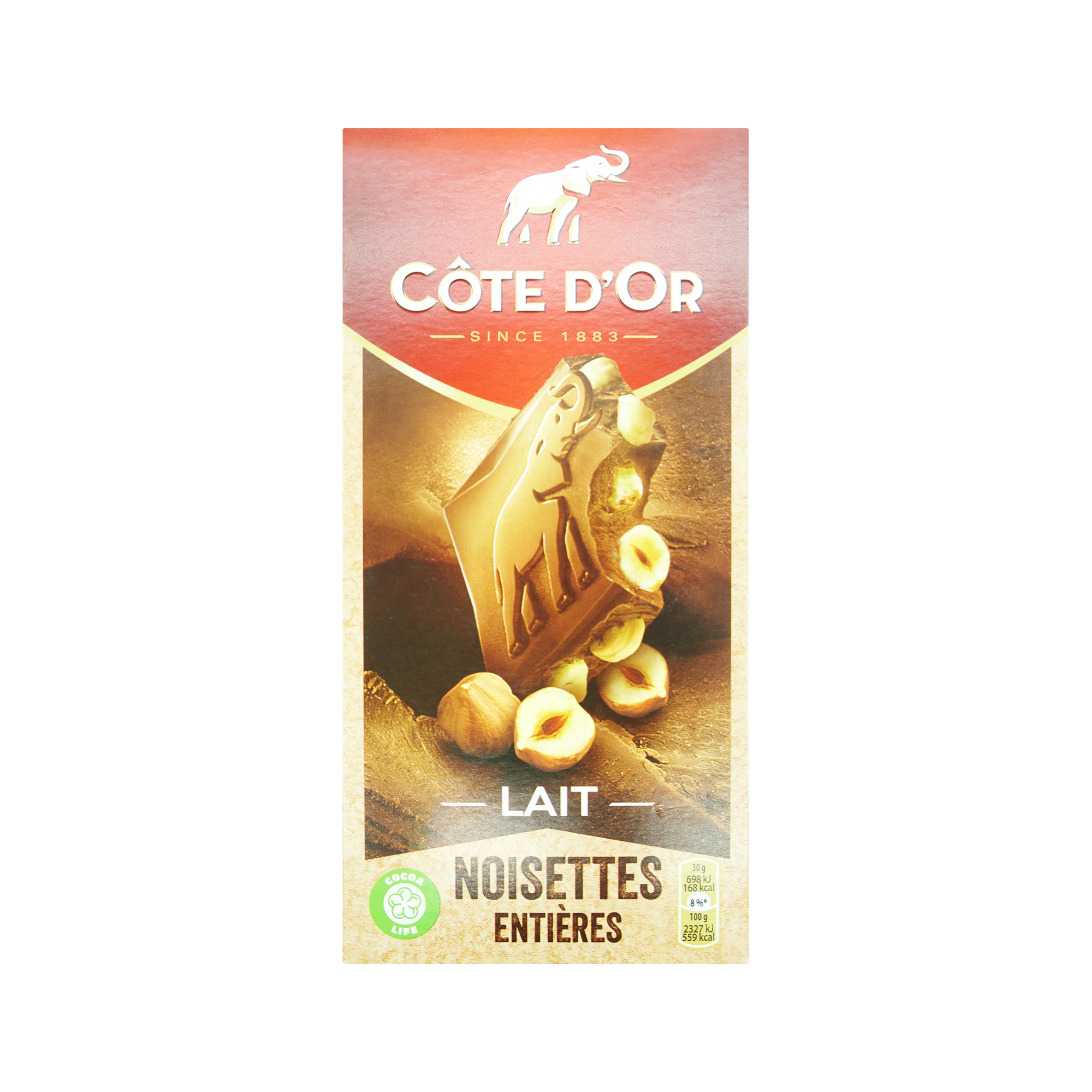 Cote d'Or Milk Chocolate with Hazelnuts (180g)