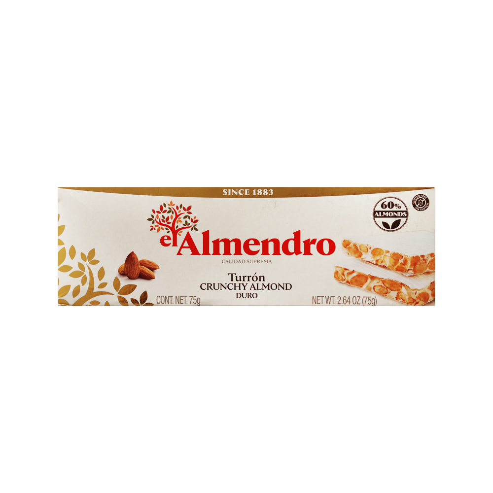 El Almendro Crunchy Almond Turron, Box 75g
