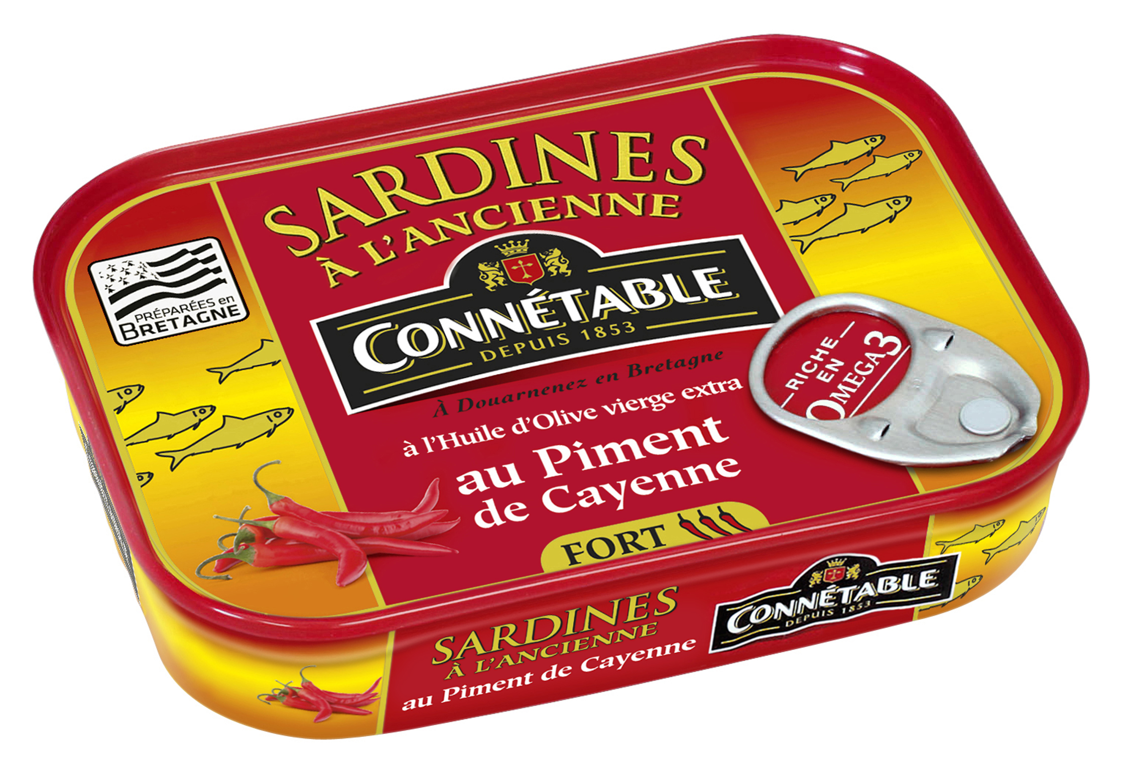 Connetable Sardines AS W/ Cayenne Chili 115g