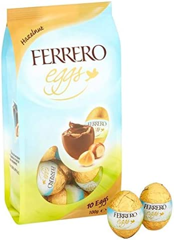 Ferrero 10 Chocolate Eggs W/ Hazelnut (100g)