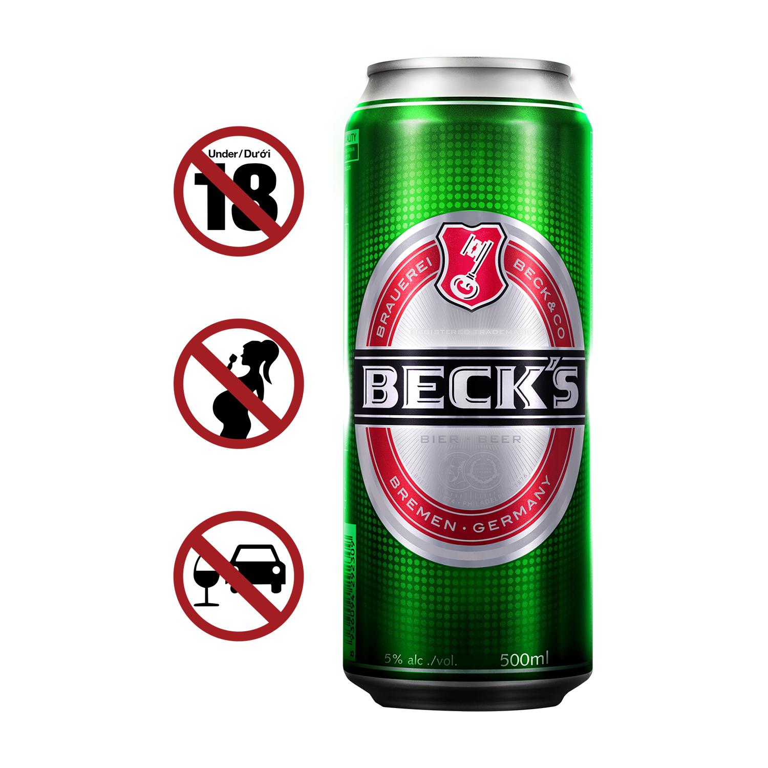 Beck's Beer 5% Can 500ml