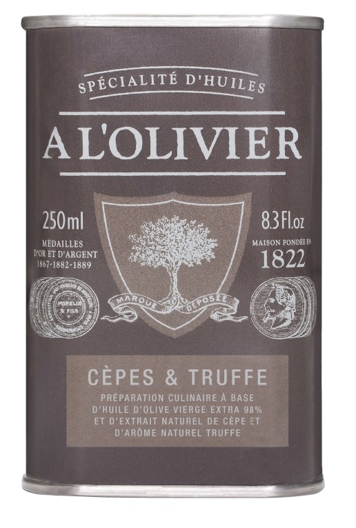 A L'Olivier Porcini & Truffle Infused Olive Oil, Tin (250ml)