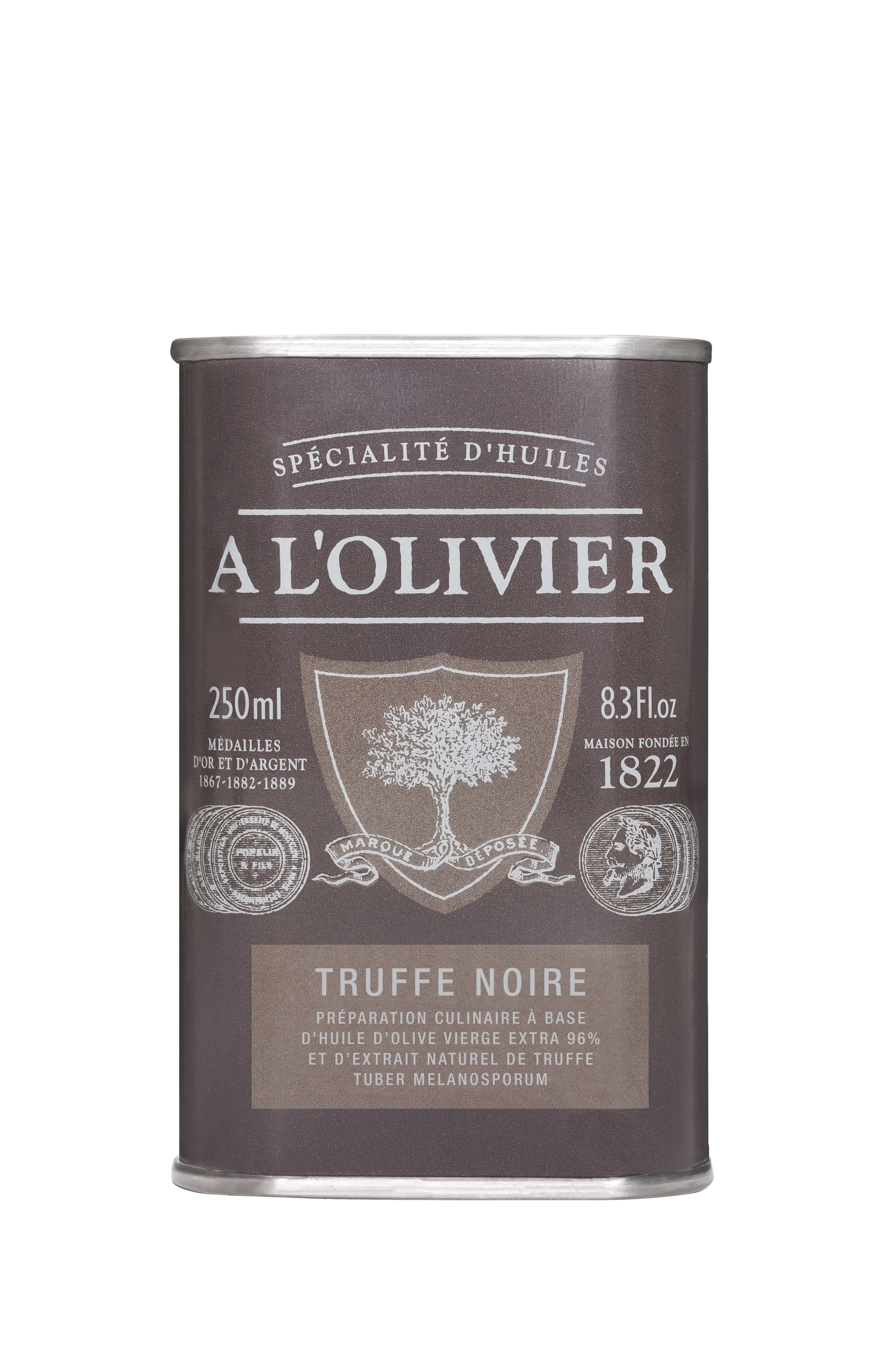 A L'Olivier Black Truffle Infused Olive Oil, Tin (250ml)