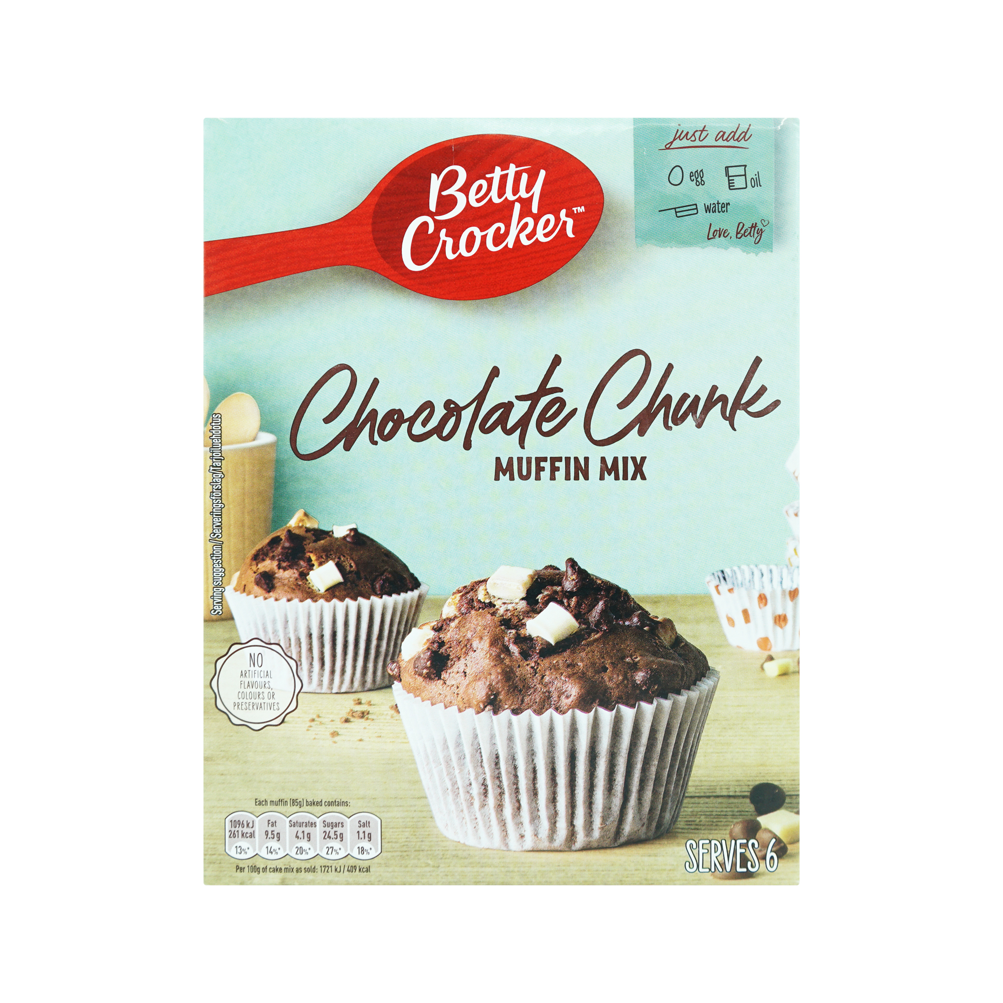 Betty Crocker Choco Chunk Muffin Mix (335g)