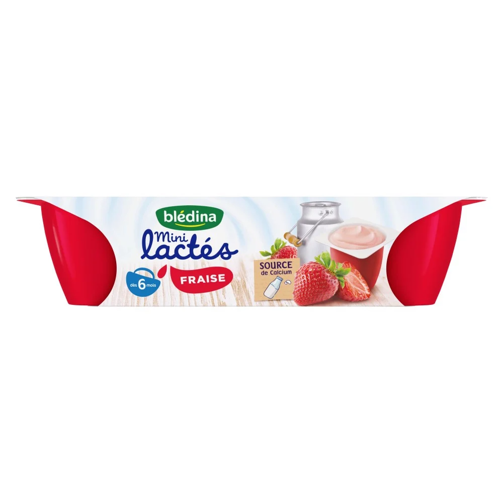 Bledina Bledilacte W/ Infant Milk Strawberry Yoghurt (6x60g)