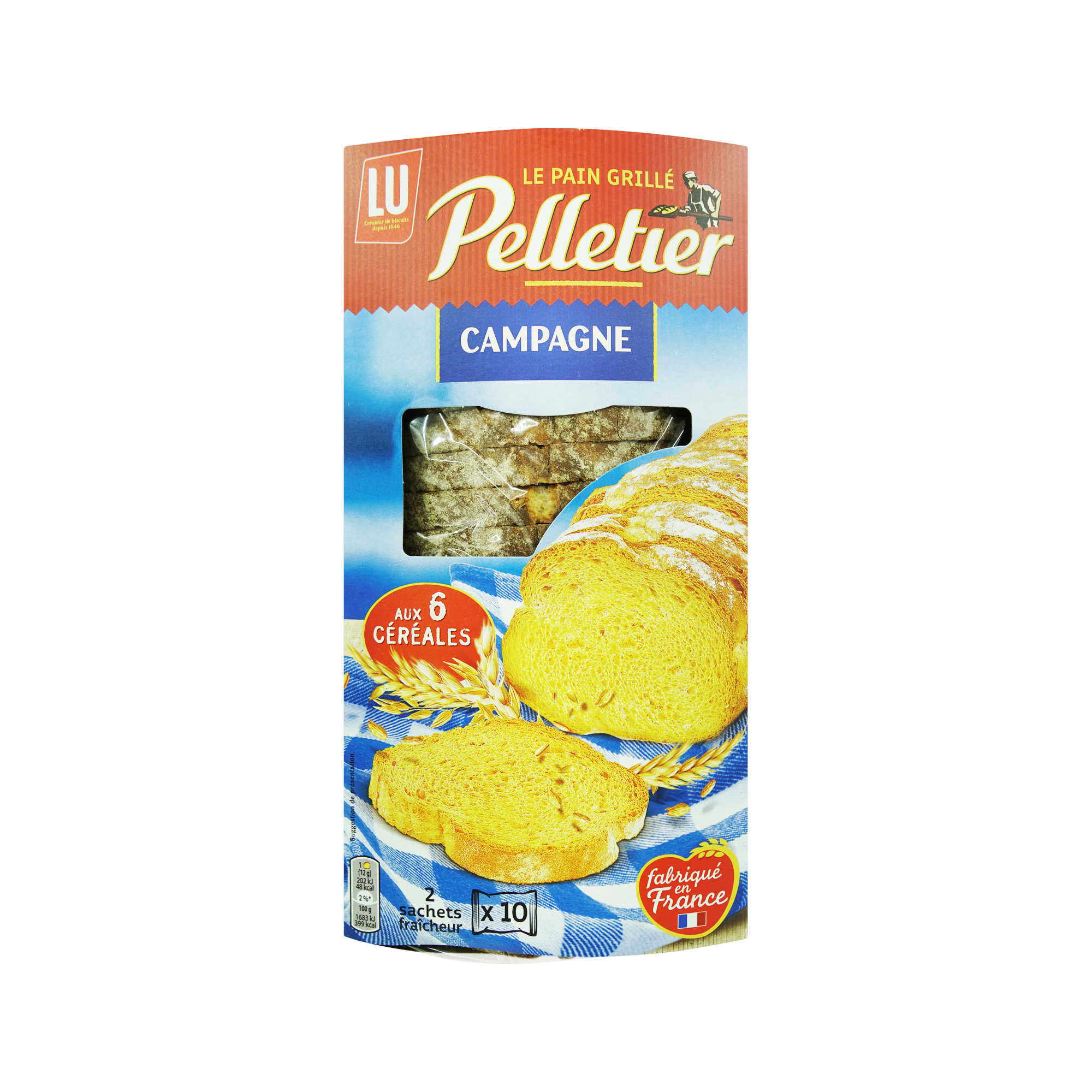 LU Pelletier Campagne Toast 6 Cereals (240g)