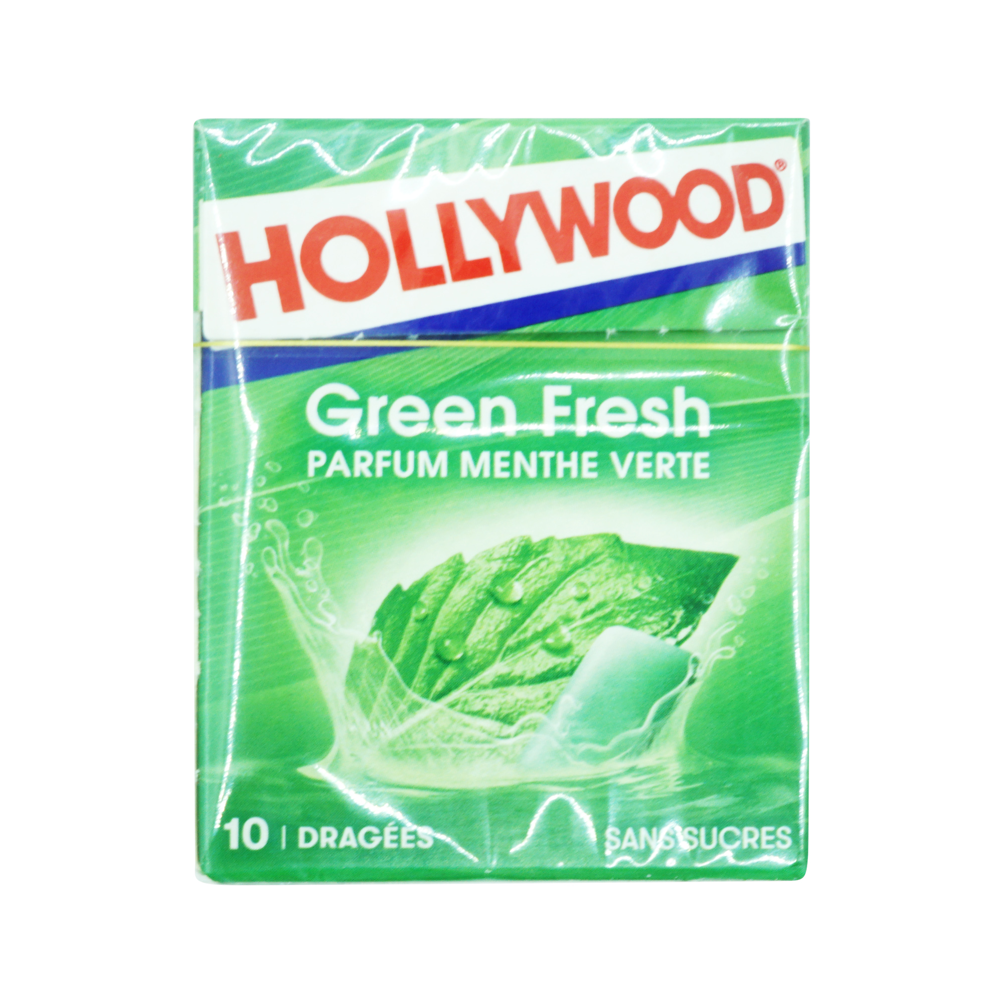 Hollywood Chewing Gum Green Fresh No Sugar x10 (15g)