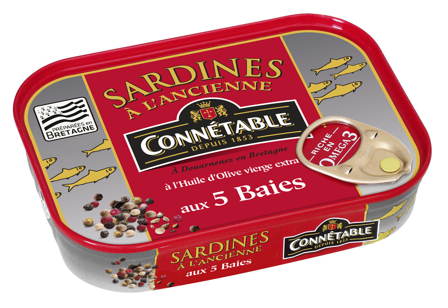 Connetable Ancienne Sardines with 5 Peppers 115g