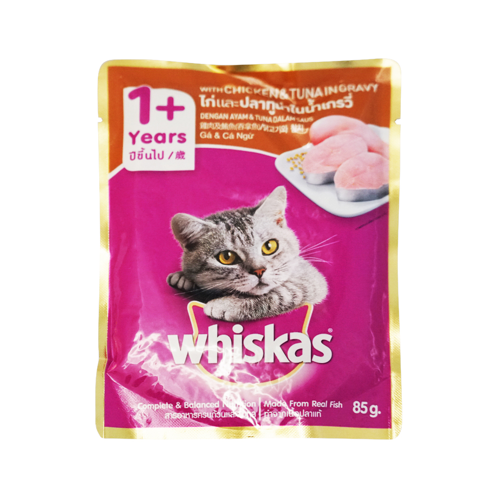 Whiskas Cat Adult Chicken W/ Tuna Bag (85)