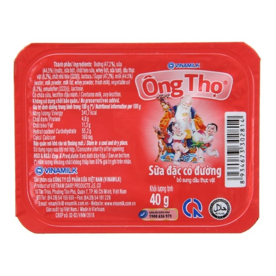 “Ong Tho” Red Sweetened Milk (40gx6pcs)