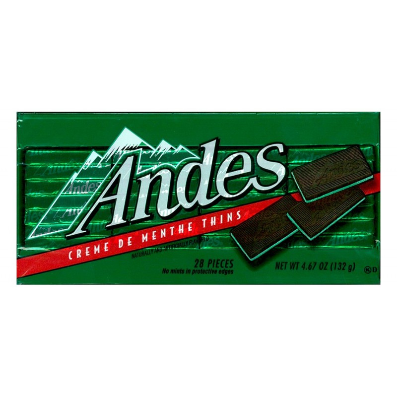 Andes Chocolate w Mint Cream Thins 28p (132g)