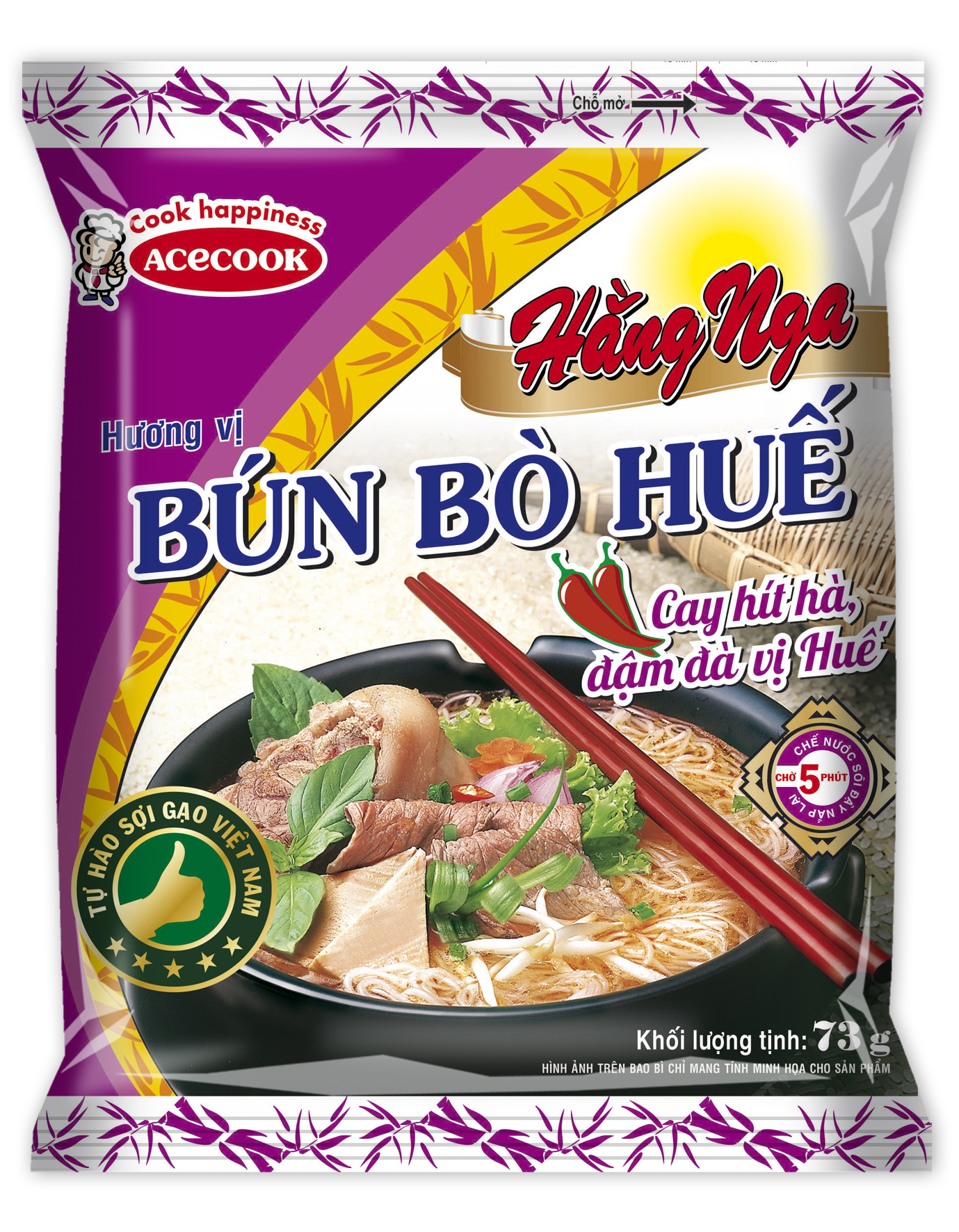 Hang Nga Hue Beef Noodles  75g 