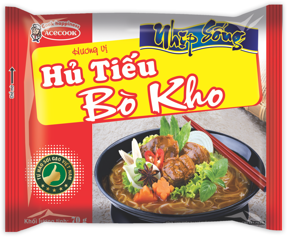 Nhip Song Stewed Beef Flavor Instant Noodles  70g 