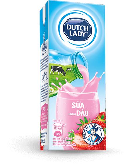 Dutch Lady UHT Milk Strawberry Flavor (4x180ml)