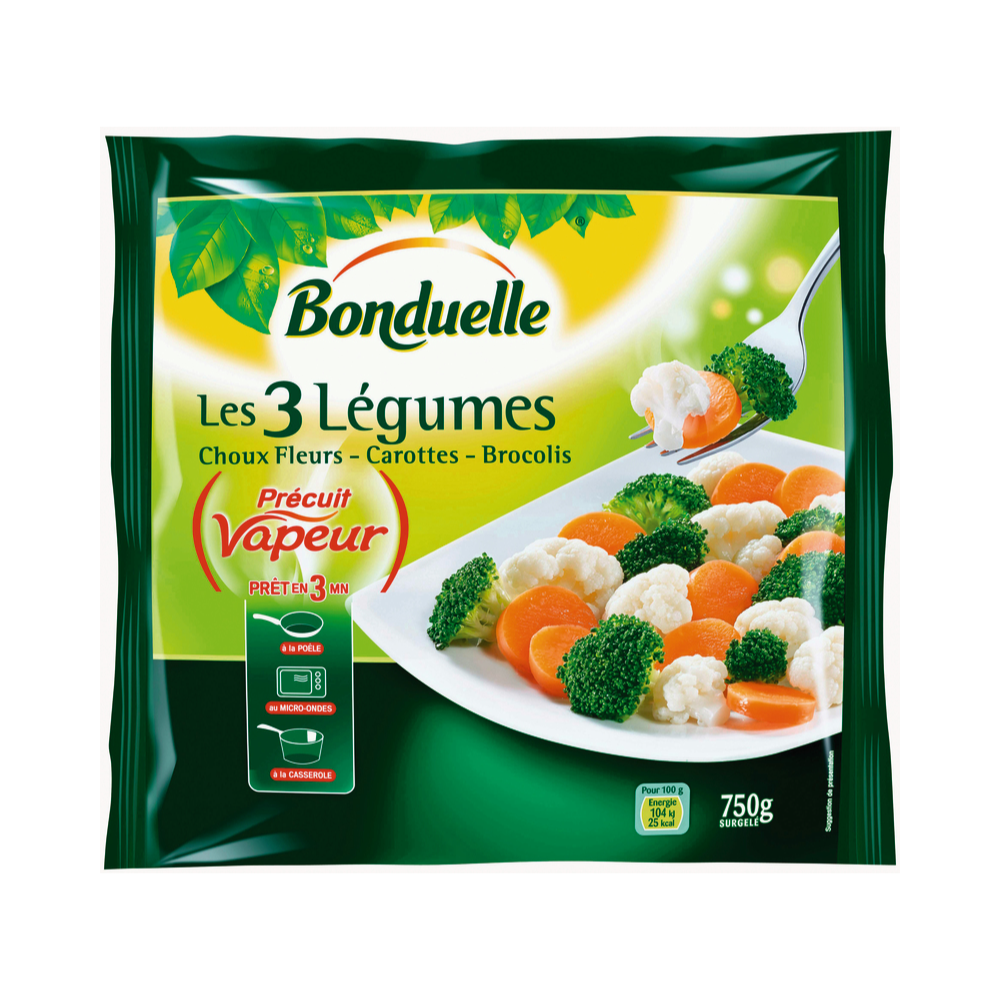 Bonduelle 3 Mixed Vegetables Precooked (750g)