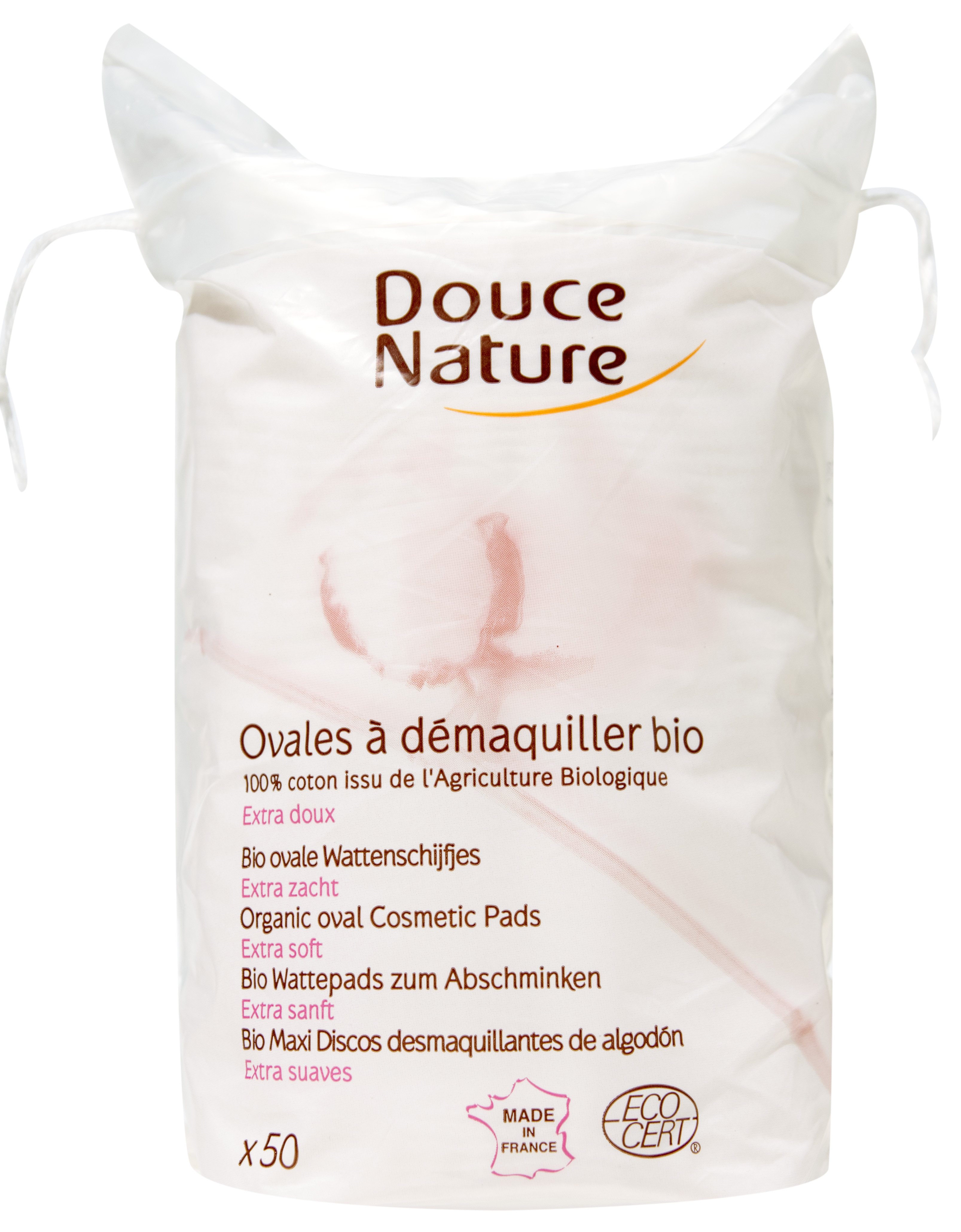 Douce Nature Organic oval cosmetic pads 50pcs