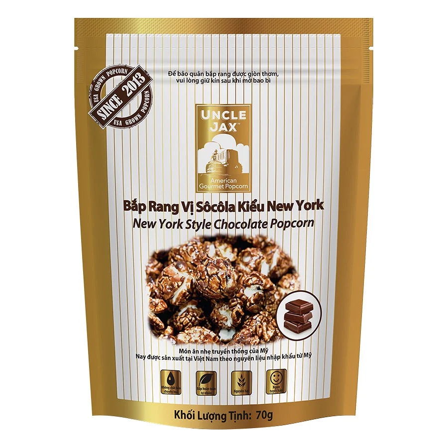 Uncle Jax Chocolate Popcorn  70g 