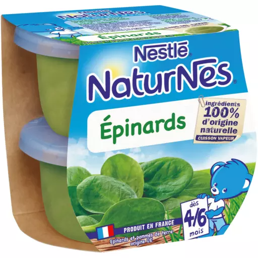 Nestle NaturNes Spinach 4-6M (2x130g)