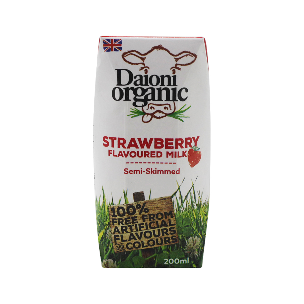Daioni Organic Semi Skim Milk Straw (200ml)