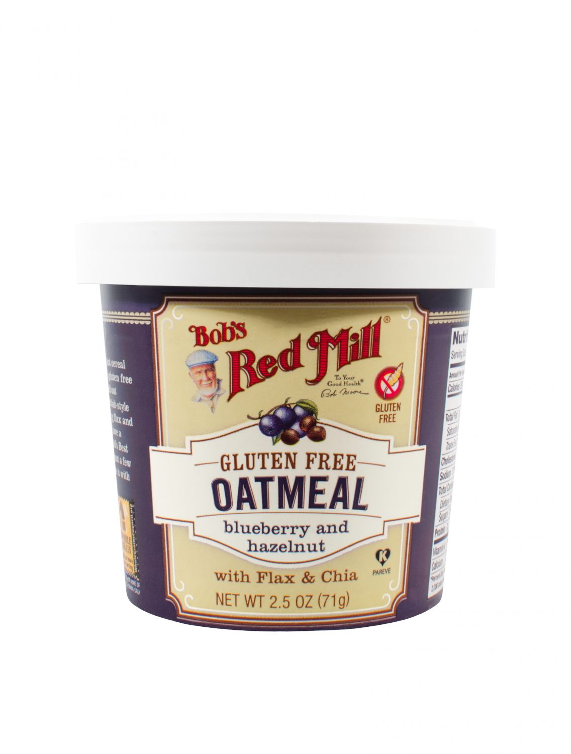 Bob's Red Mill Oatmeal Cup Bluebr Hazelnut (71g)