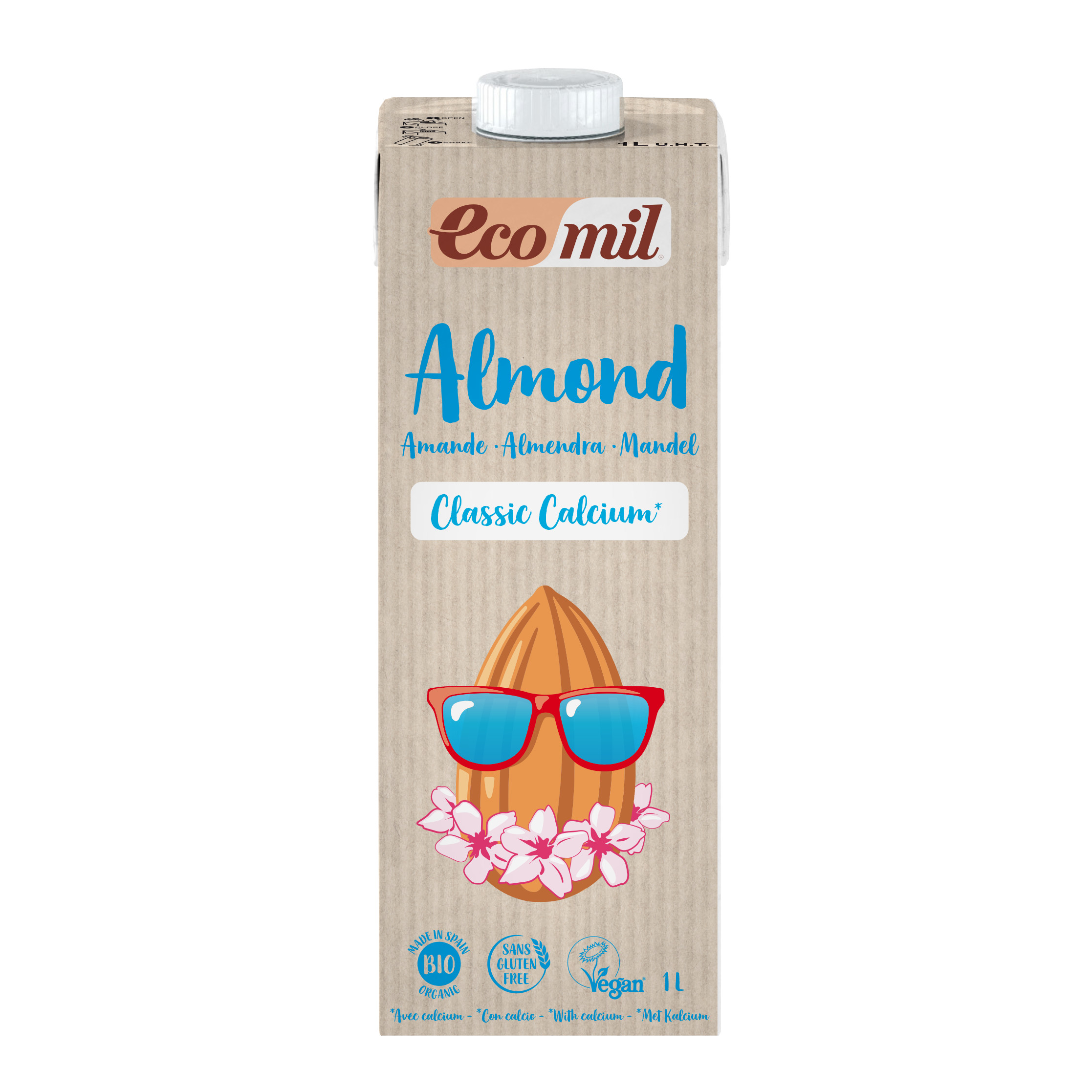 Ecomil Organic Almond Milk Classic Calcium Bio (1L)