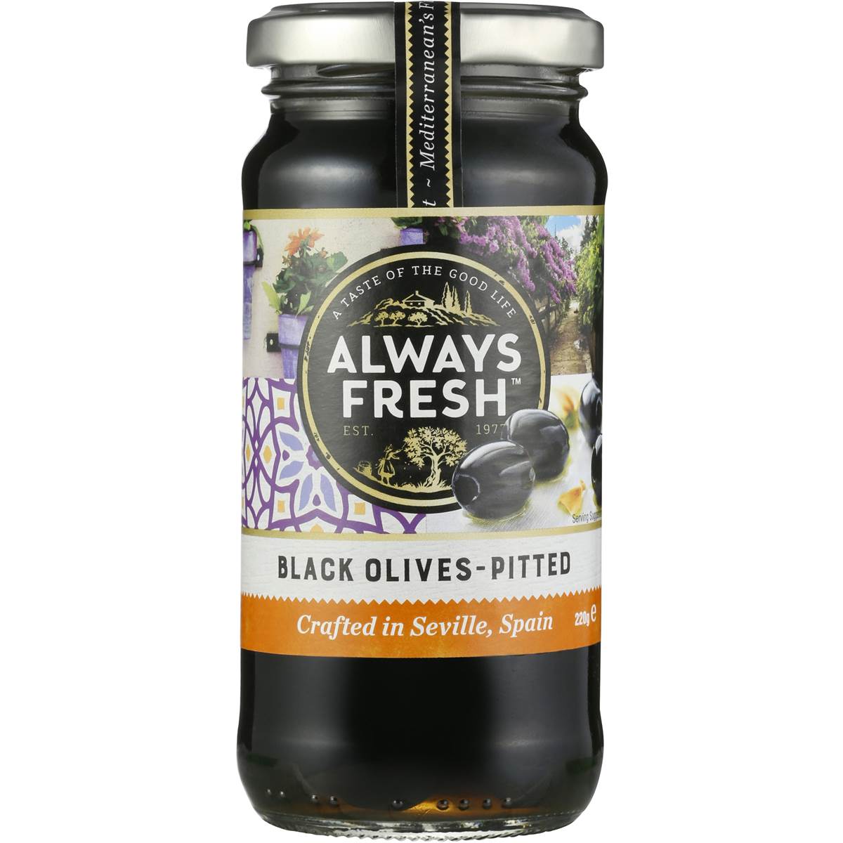 Always Fresh Olives Black Pitted (220g)