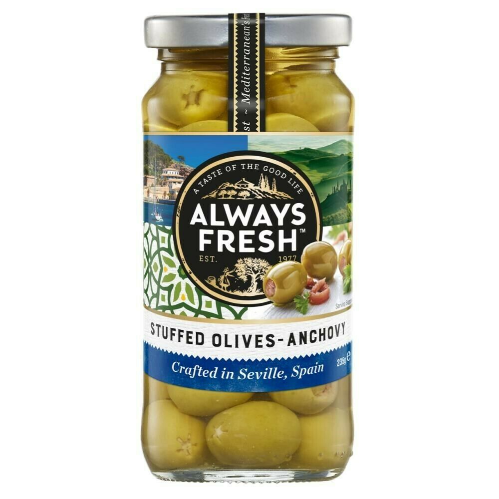 Always Fresh Olives Stuffed Anchovie (235g)