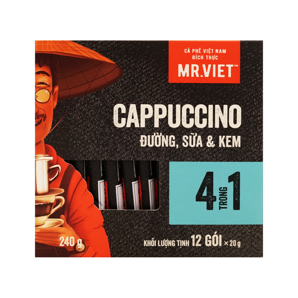 Mr Viet 4 in1 Instant Coffee Cappuccino 240g