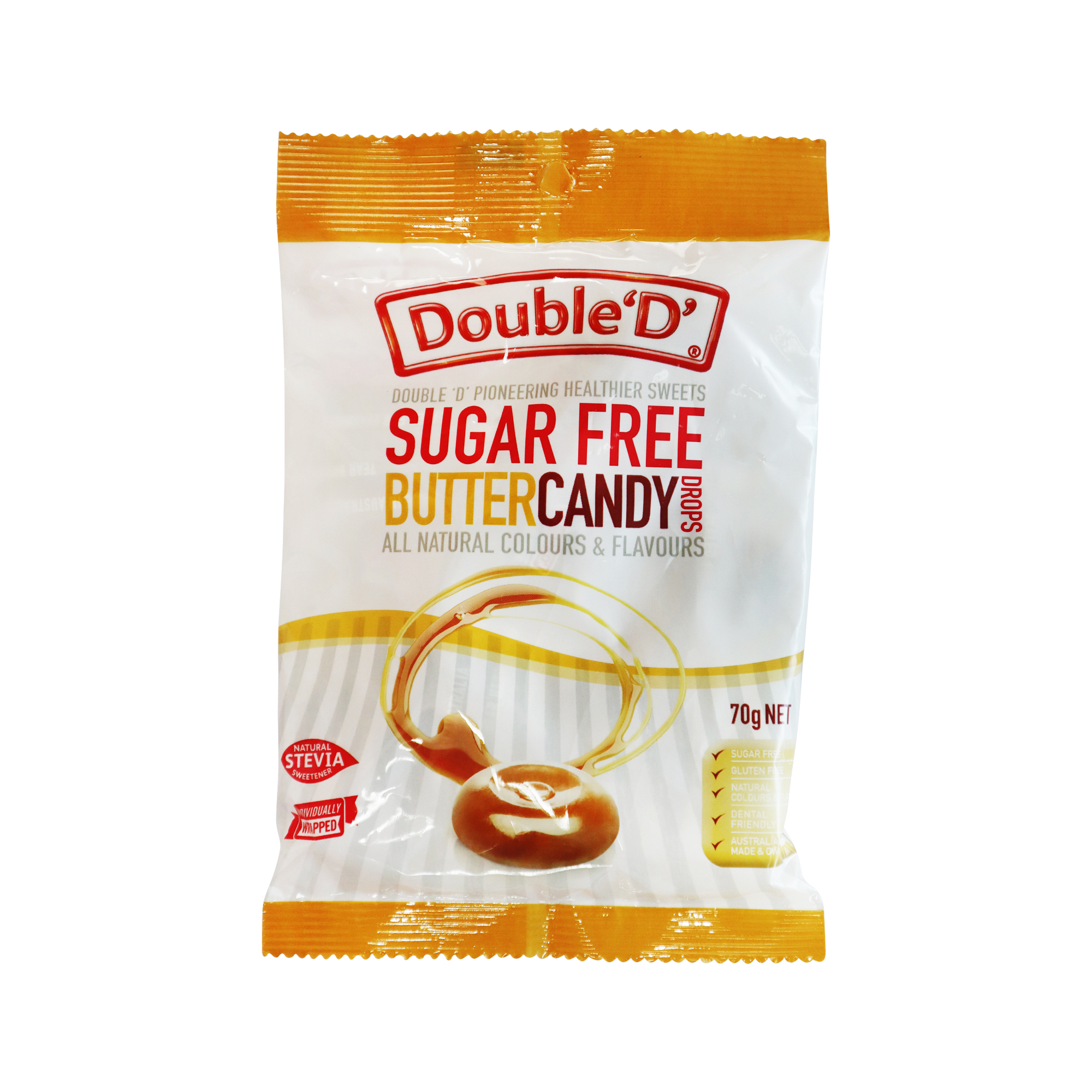 Double D Butter Candy Drops Sugar Free GF 70g