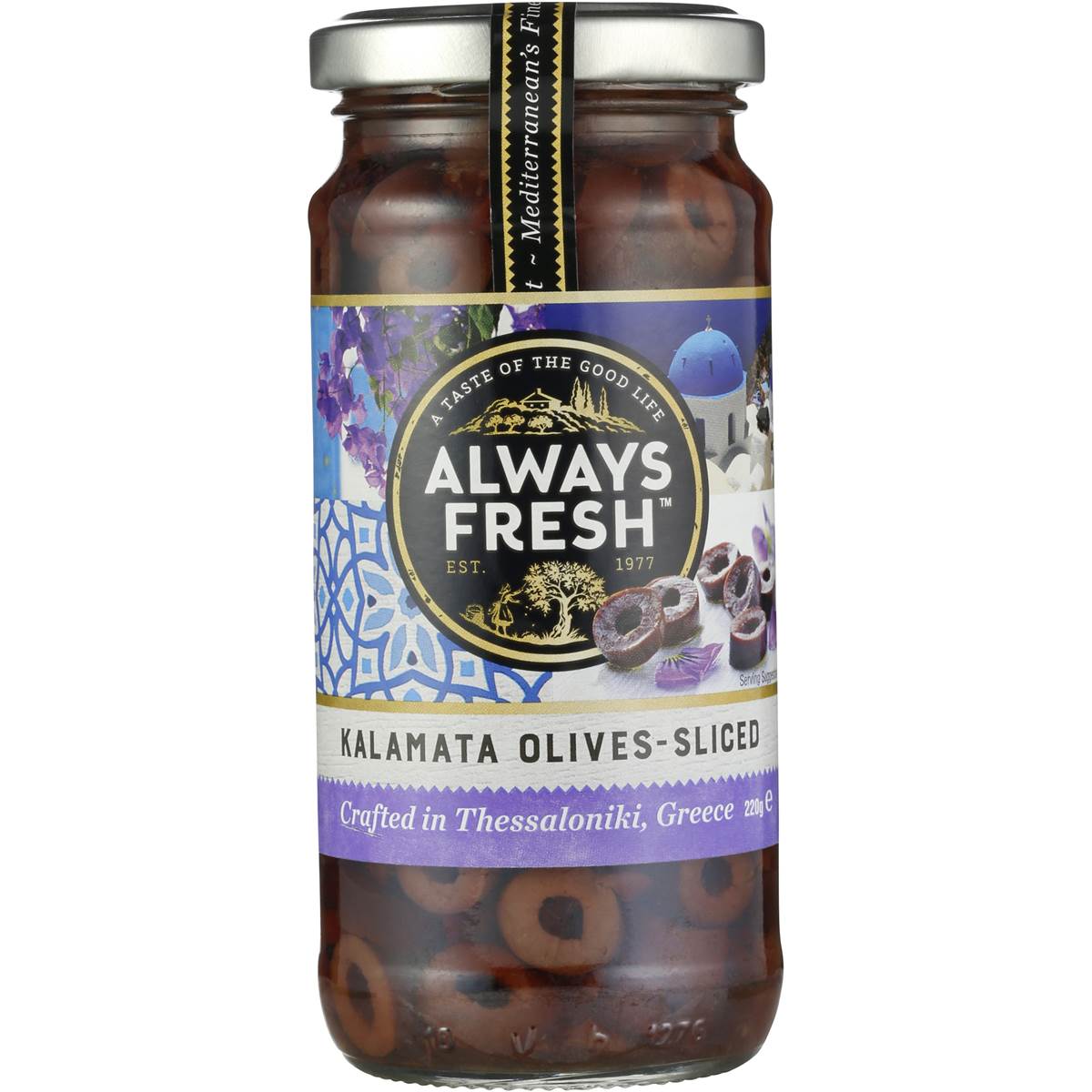 Always Fresh Olives Kalamata Sliced (220g)