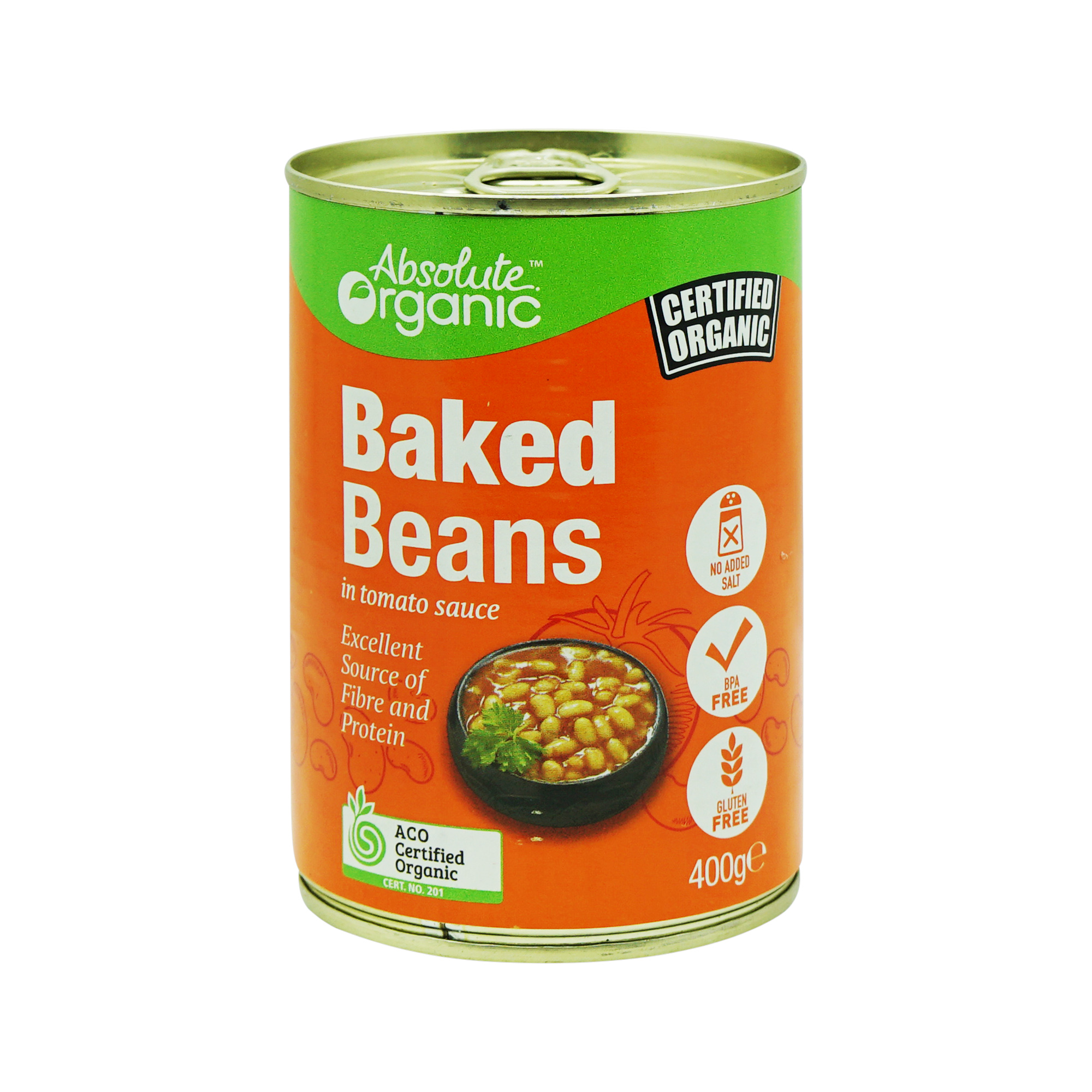 Absolute Org Baked Bean in Tomato Sauce(400g)