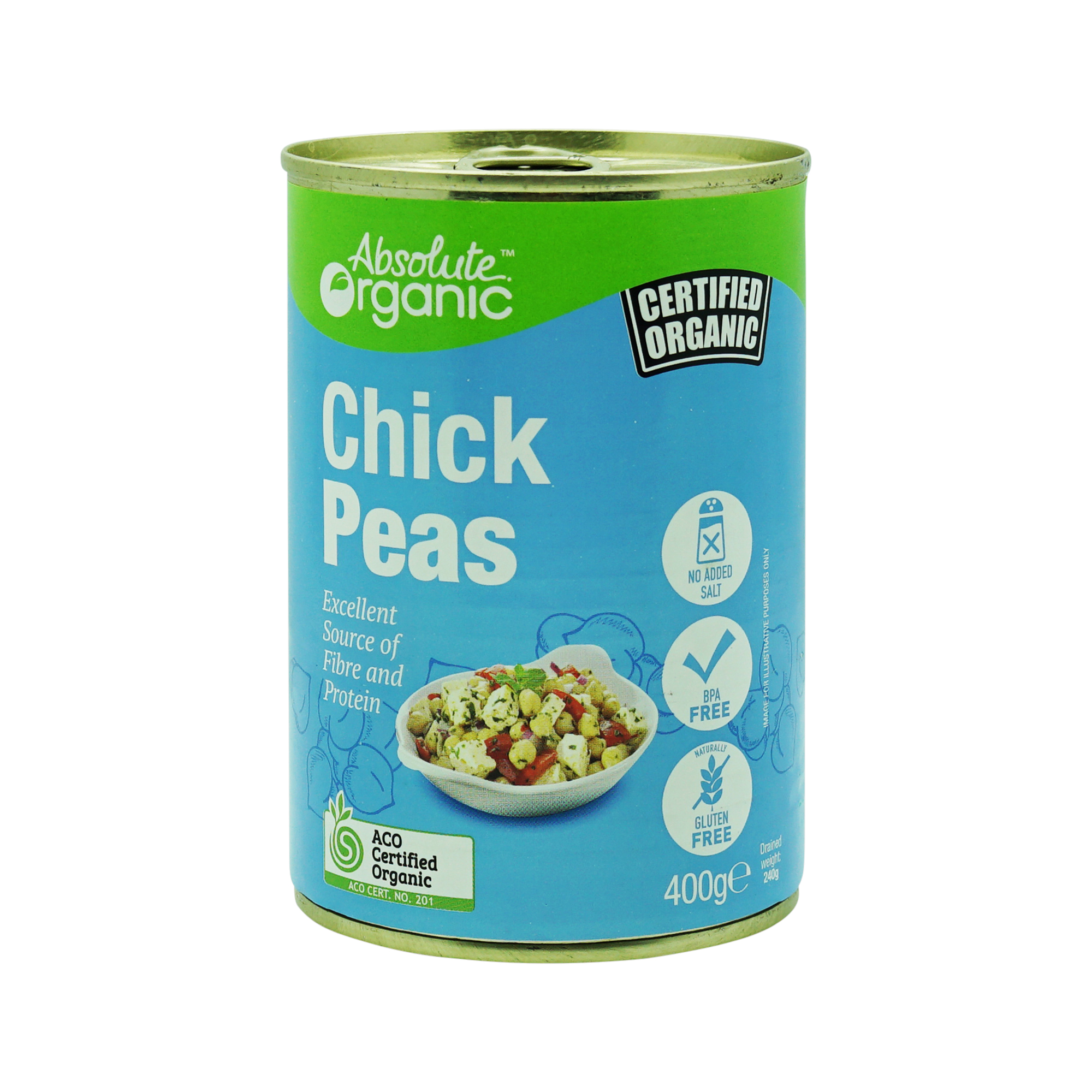 Absolute Organic Chick Peas (400g)