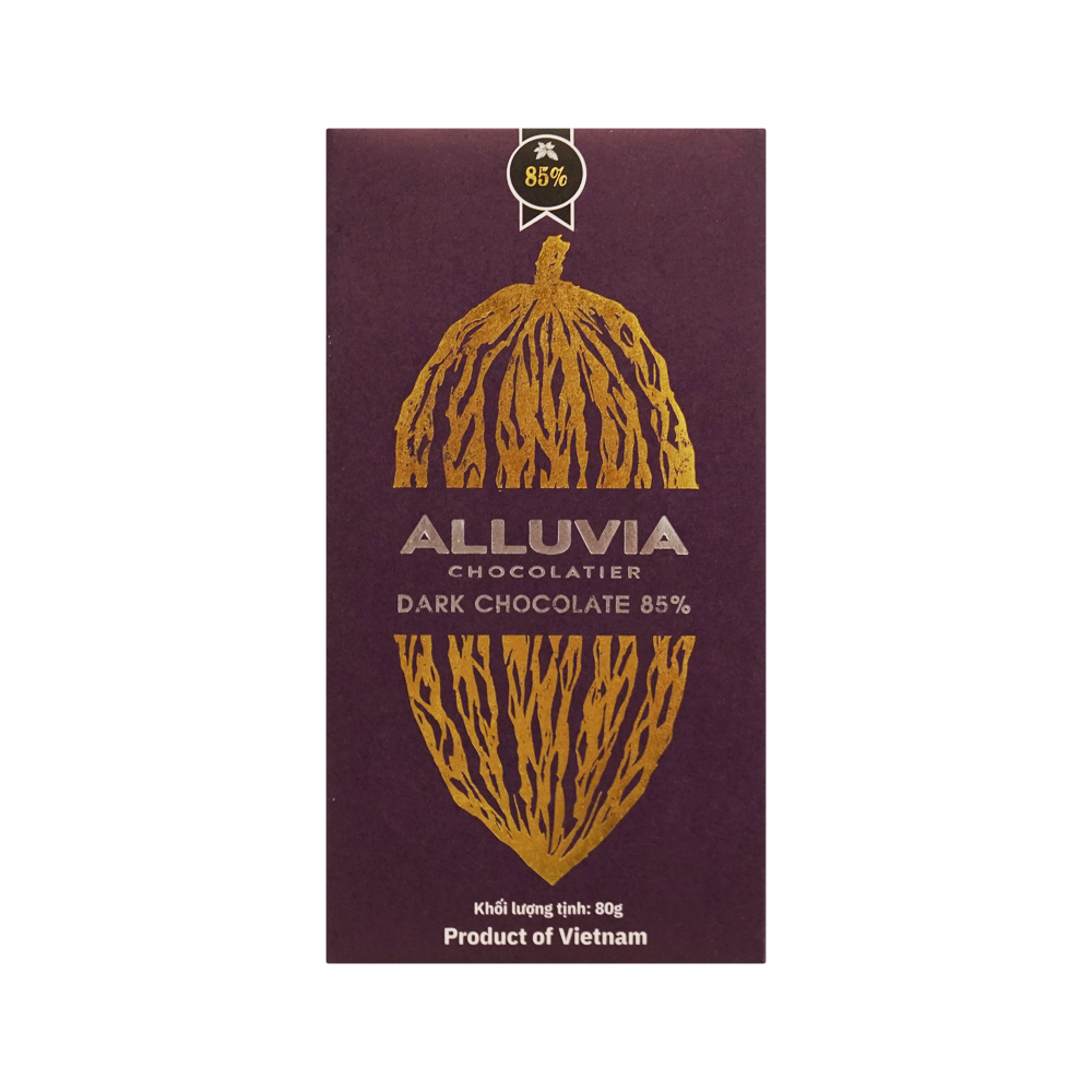 Alluvia Dark Chocolate Tablet 85% (80g)